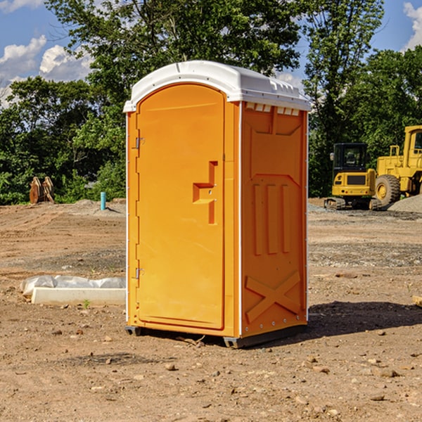 what is the expected delivery and pickup timeframe for the porta potties in Commercial Point